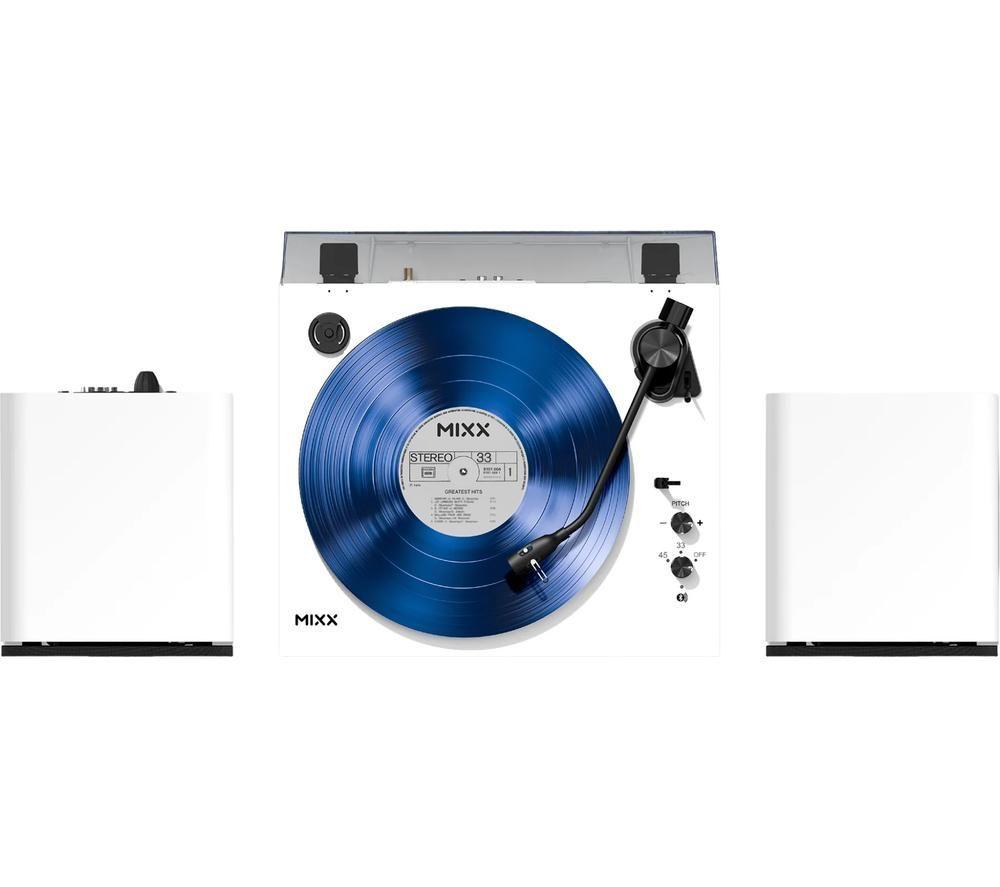 MIXX Analog System 5 Belt Drive Turntable with Speakers - White image number 3 of 6