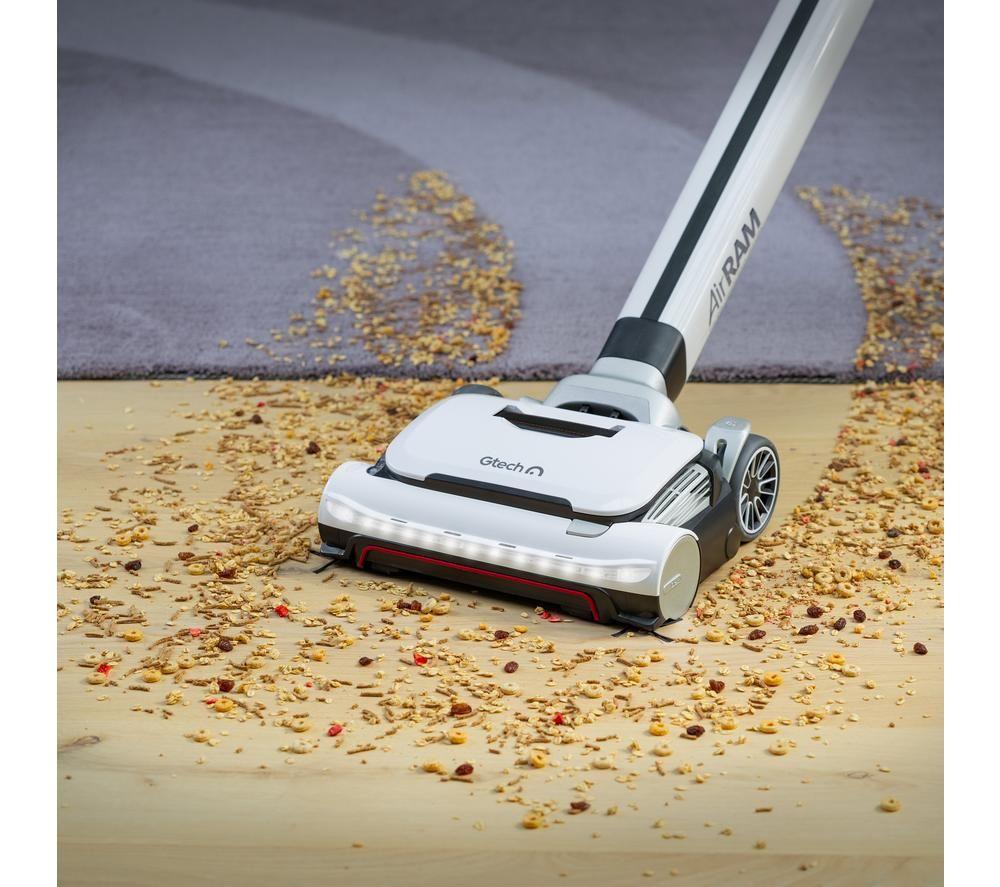 GTECH AirRAM 3 Plus Dual Edge-Clean Cordless Vacuum Cleaner &ndash; White & Black image number 8 of 10