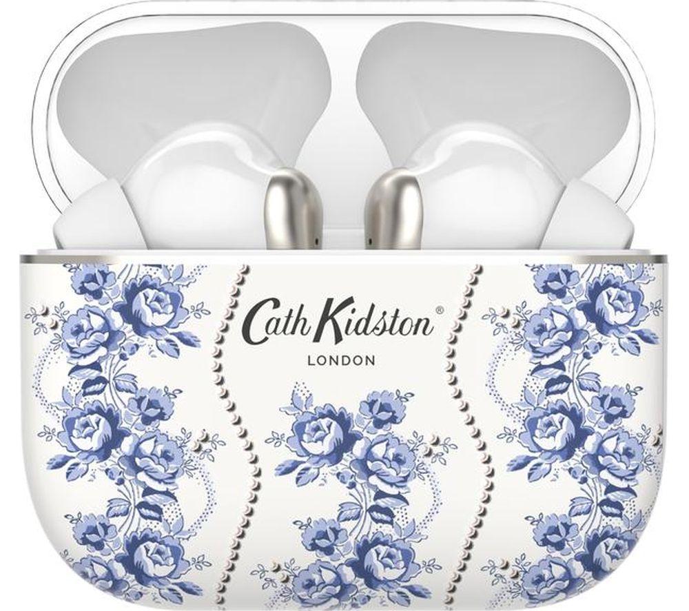 VQ Skylark Wireless Bluetooth Earbuds - White & Blue image number 3 of 4