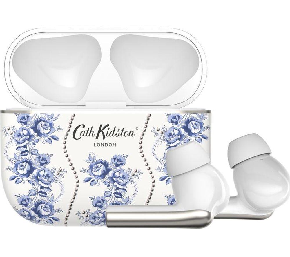 VQ Skylark Wireless Bluetooth Earbuds - White & Blue image number 4 of 4