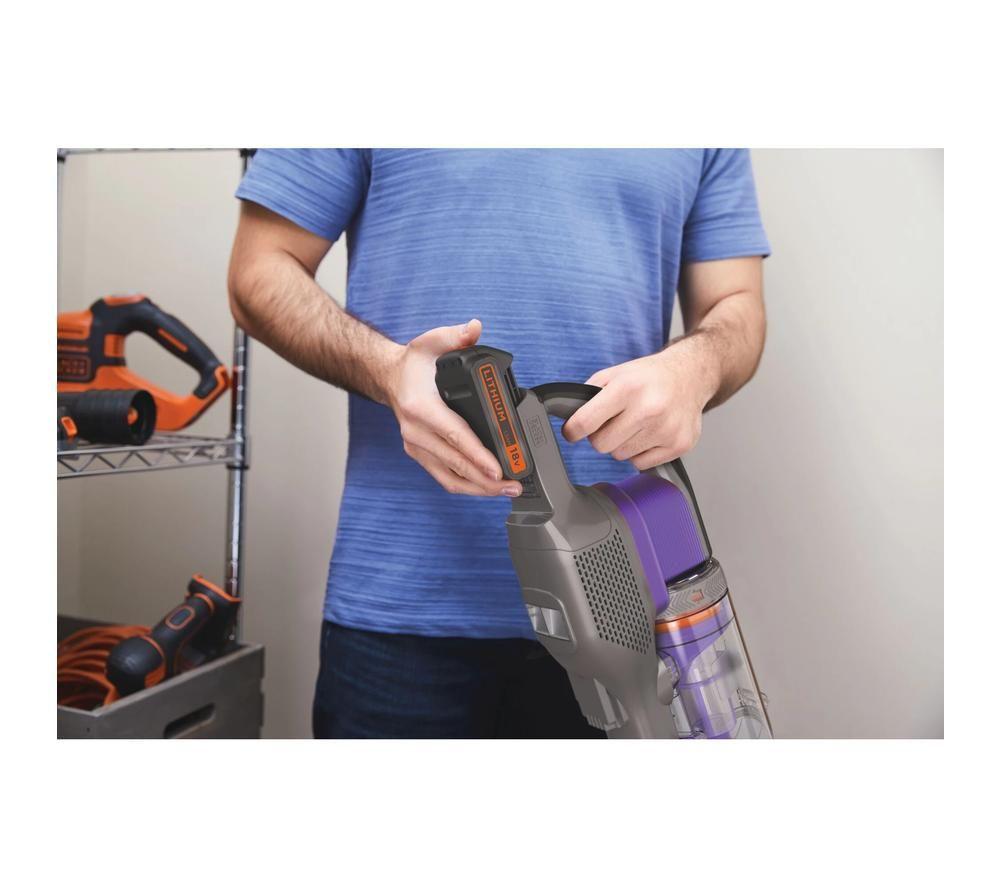 BLACK + DECKER POWERSERIES Extreme BHFEV182CP-GB Pet Cordless Vacuum Cleaner - Black & Purple image number 10 of 17