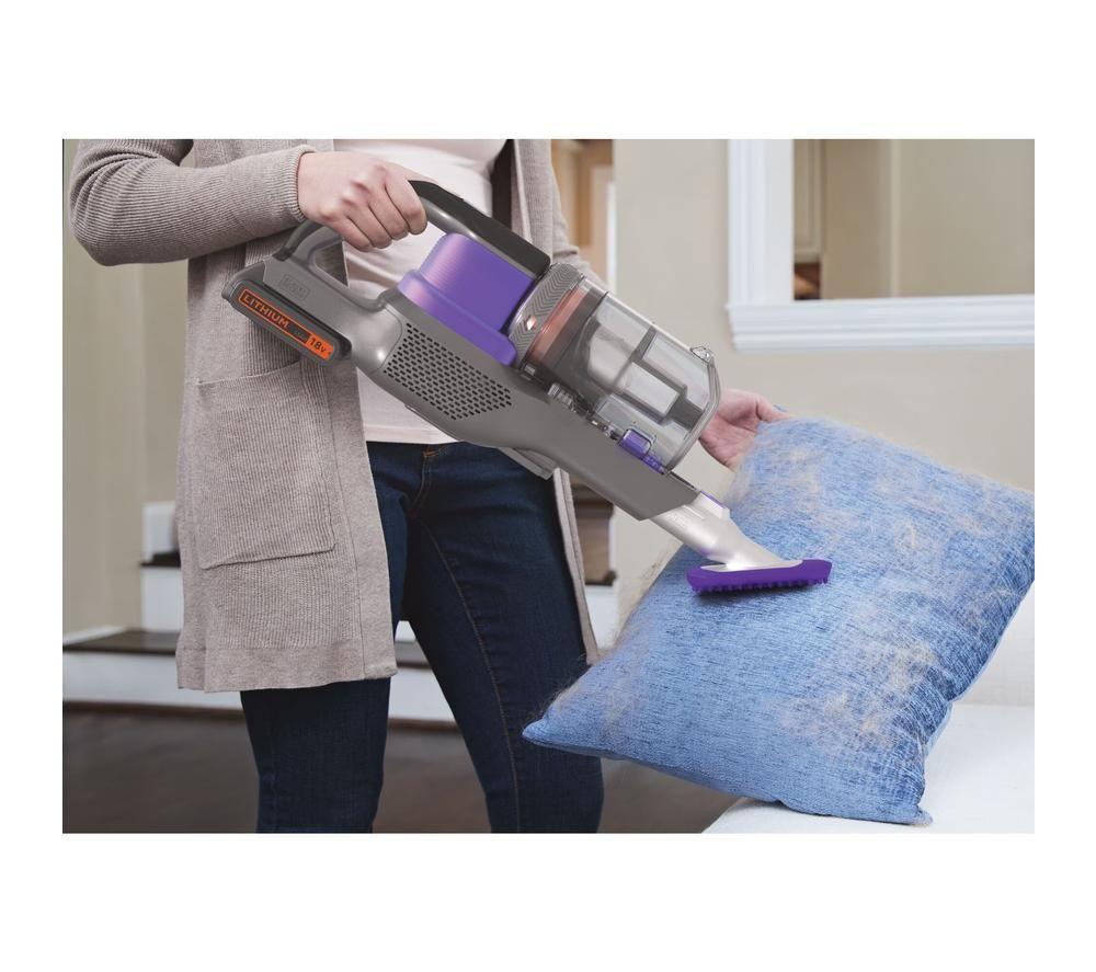 BLACK + DECKER POWERSERIES Extreme BHFEV182CP-GB Pet Cordless Vacuum Cleaner - Black & Purple image number 14 of 17