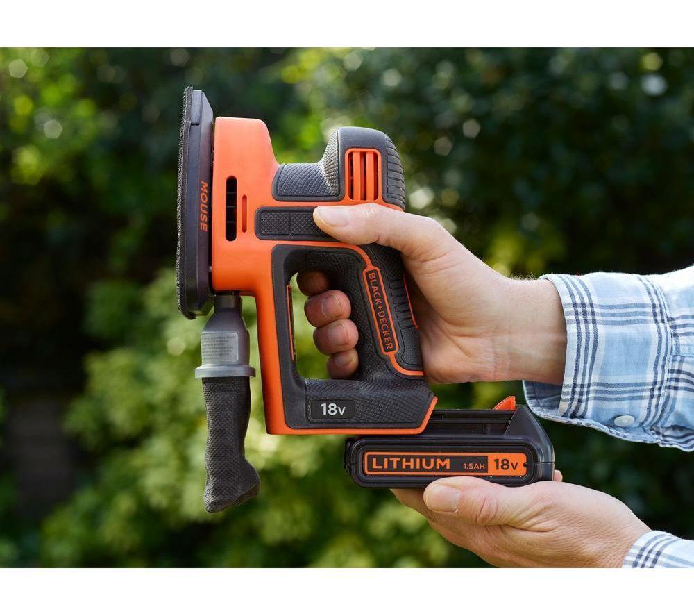 BLACK + DECKER Mouse BDCDS18 Cordless Delta Sander & 18 V 1.5 Ah Battery image number 5 of 6