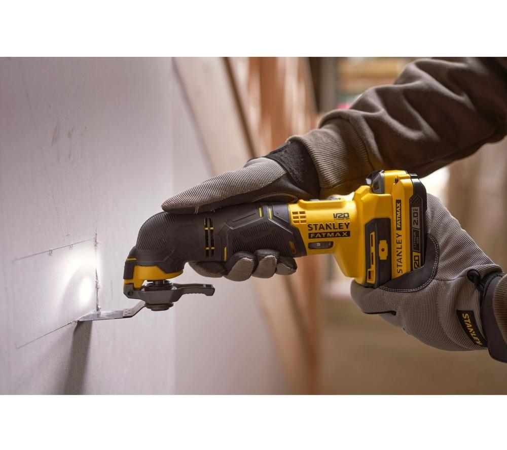 STANLEY Fatmax V20 SFMCE500 Cordless Oscillating Multi-tool - Yellow & Black image number 10 of 11