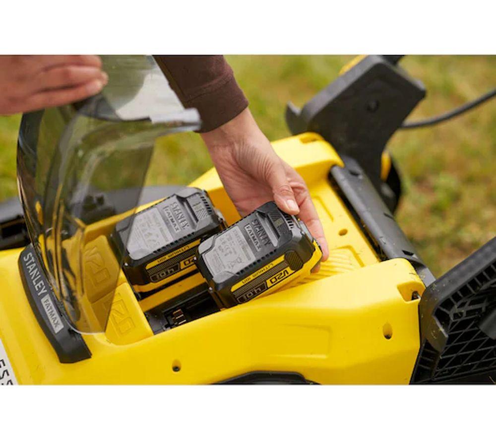 STANLEY Fatmax V20 Cordless Rotary Lawn Mower - Yellow & Black image number 4 of 10