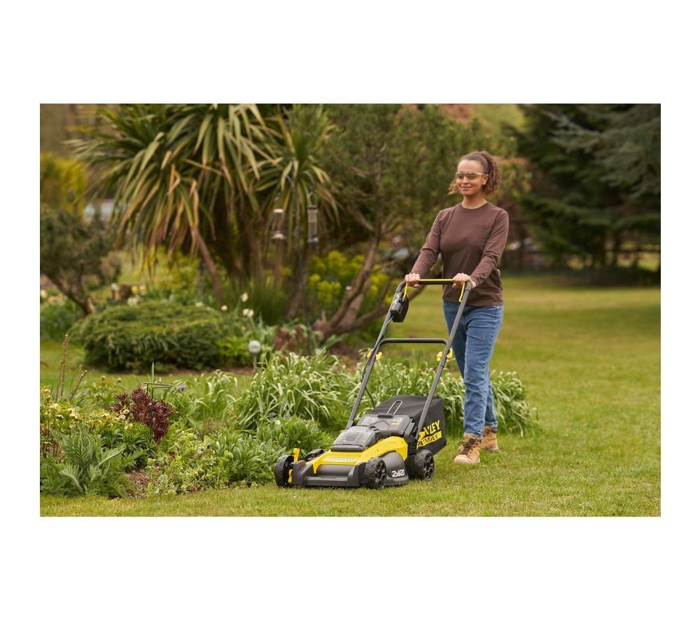 STANLEY Fatmax V20 Cordless Rotary Lawn Mower - Yellow & Black image number 6 of 10
