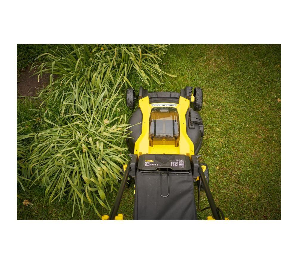 STANLEY Fatmax V20 Cordless Rotary Lawn Mower - Yellow & Black image number 9 of 10