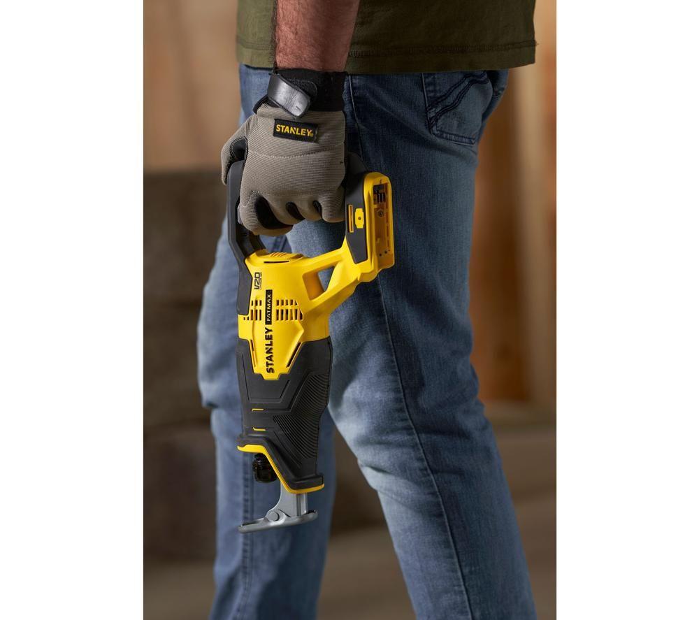 STANLEY Fatmax V20 SFMCS300 Cordless Reciprocating Saw - Yellow & Black image number 4 of 6