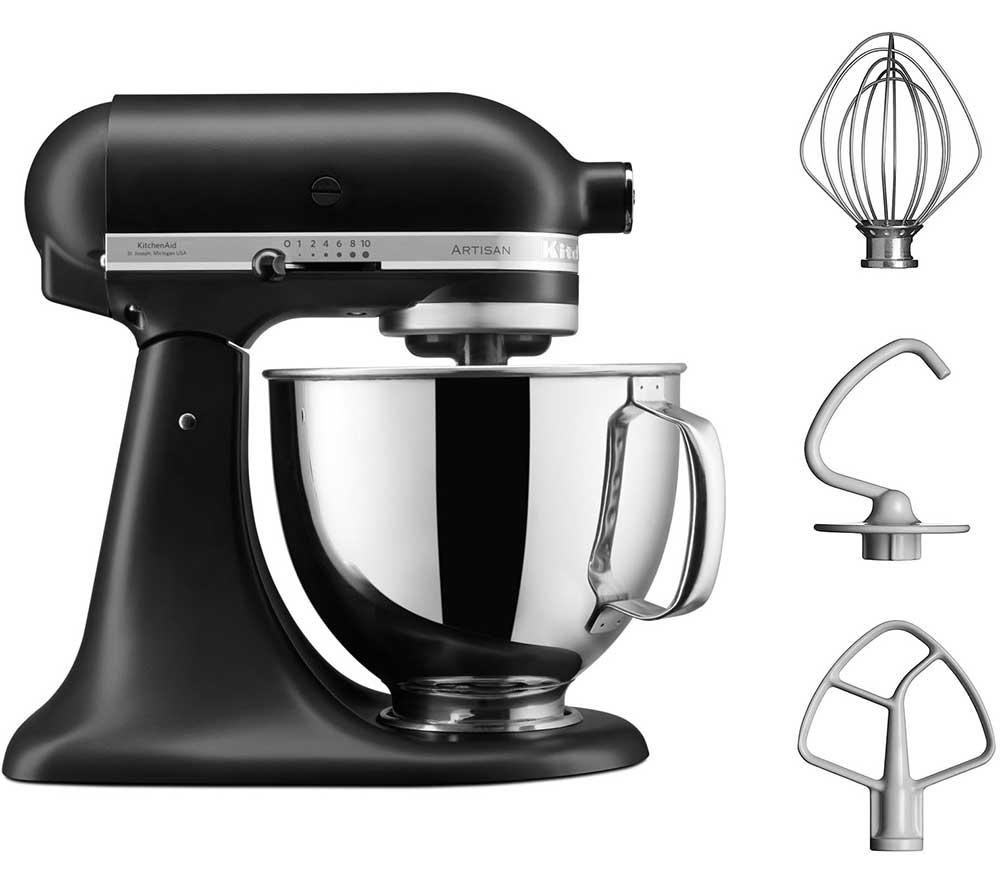 KITCHENAID Artisan 5KSM125BBM Stand Mixer - Matte Black image number 3 of 6