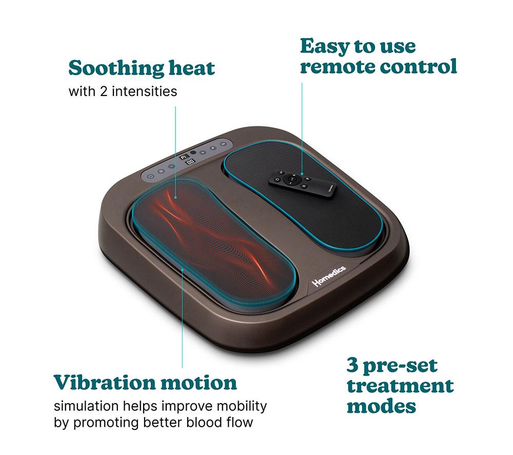 HOMEDICS PSL-2000H-EB Foot Flow Vibrating Massager - Graphite image number 2 of 17
