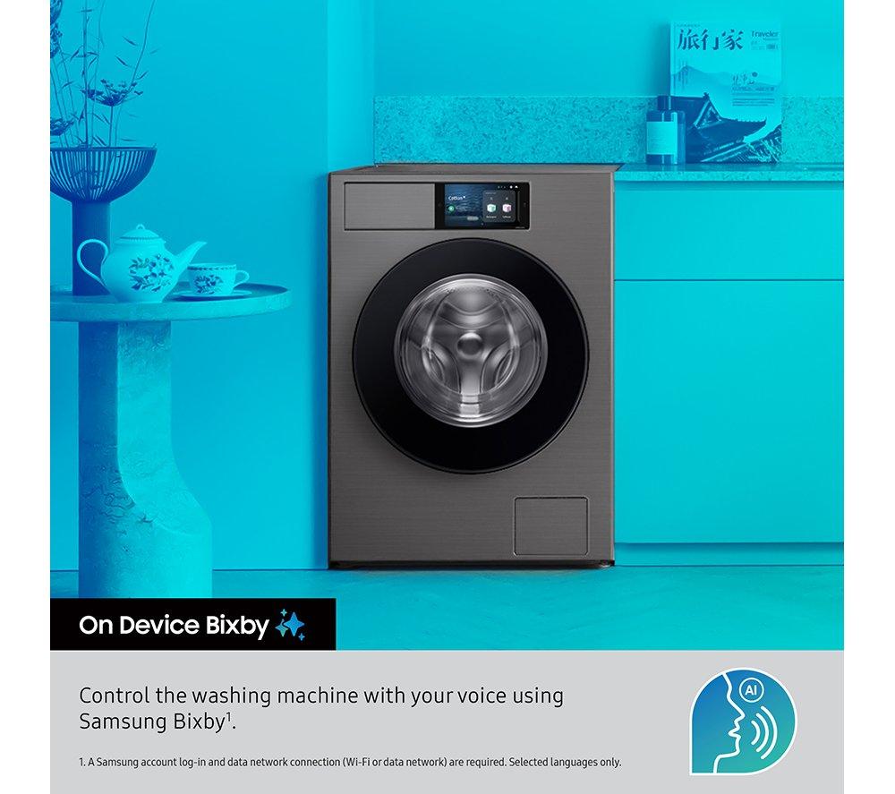 SAMSUNG Series 9 AI Home AI Energy WF90F09C4SU1 WiFi-enabled 9kg 1400 Spin Smart Washing Machine - Dark Silver image number 8 of 15