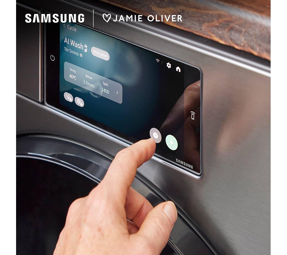 SAMSUNG Series 9 AI Home AI Energy WF90F09C4SU1 WiFi-enabled 9kg 1400 Spin Smart Washing Machine - Dark Silver image number 13 of 15