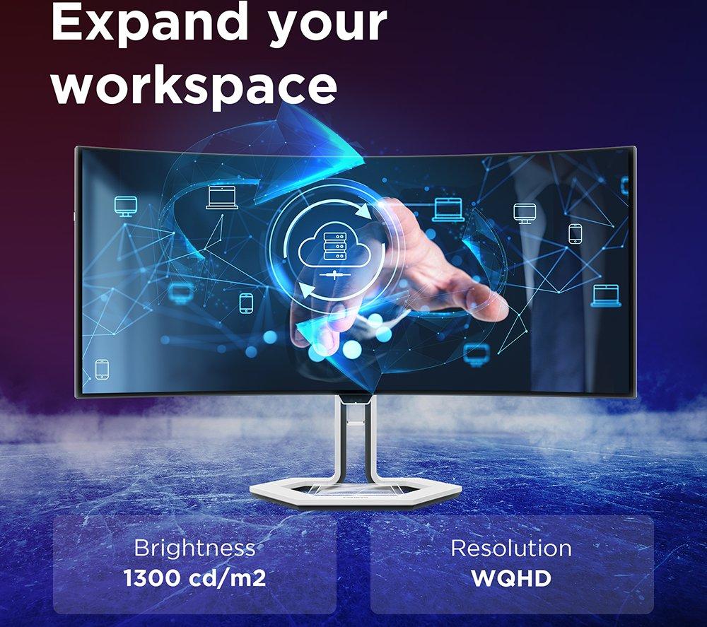LENOVO Legion Pro 34WD-10 Quad HD 34" OLED Gaming Monitor - White image number 7 of 11