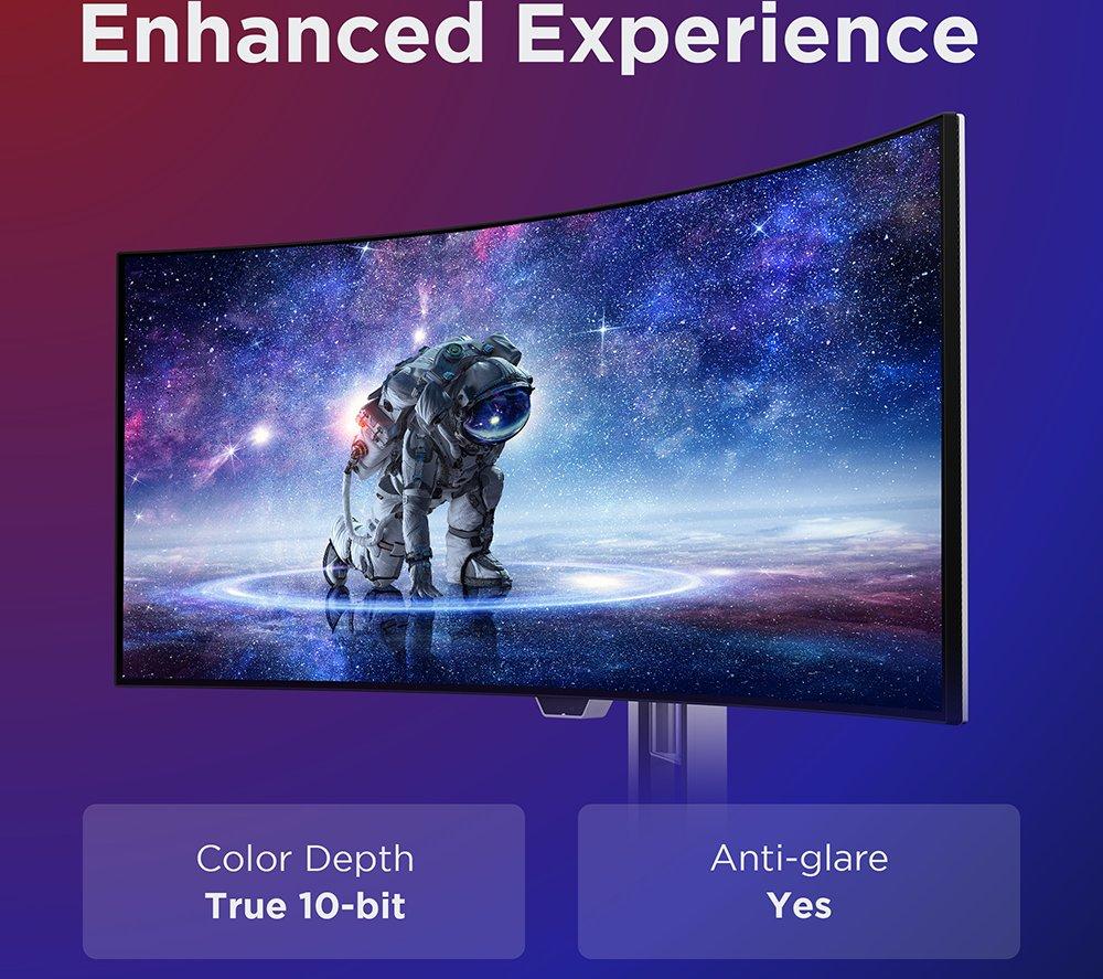 LENOVO Legion Pro 34WD-10 Quad HD 34" OLED Gaming Monitor - White image number 9 of 11