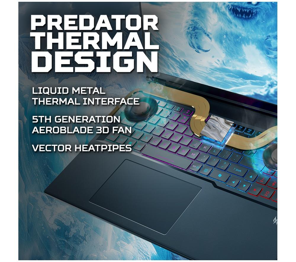 ACER Predator Helios Neo 18 AI 18" Gaming Laptop - Intel&reg; Core&trade; Ultra 9, RTX 5070 Ti, 2 TB SSD image number 7 of 12