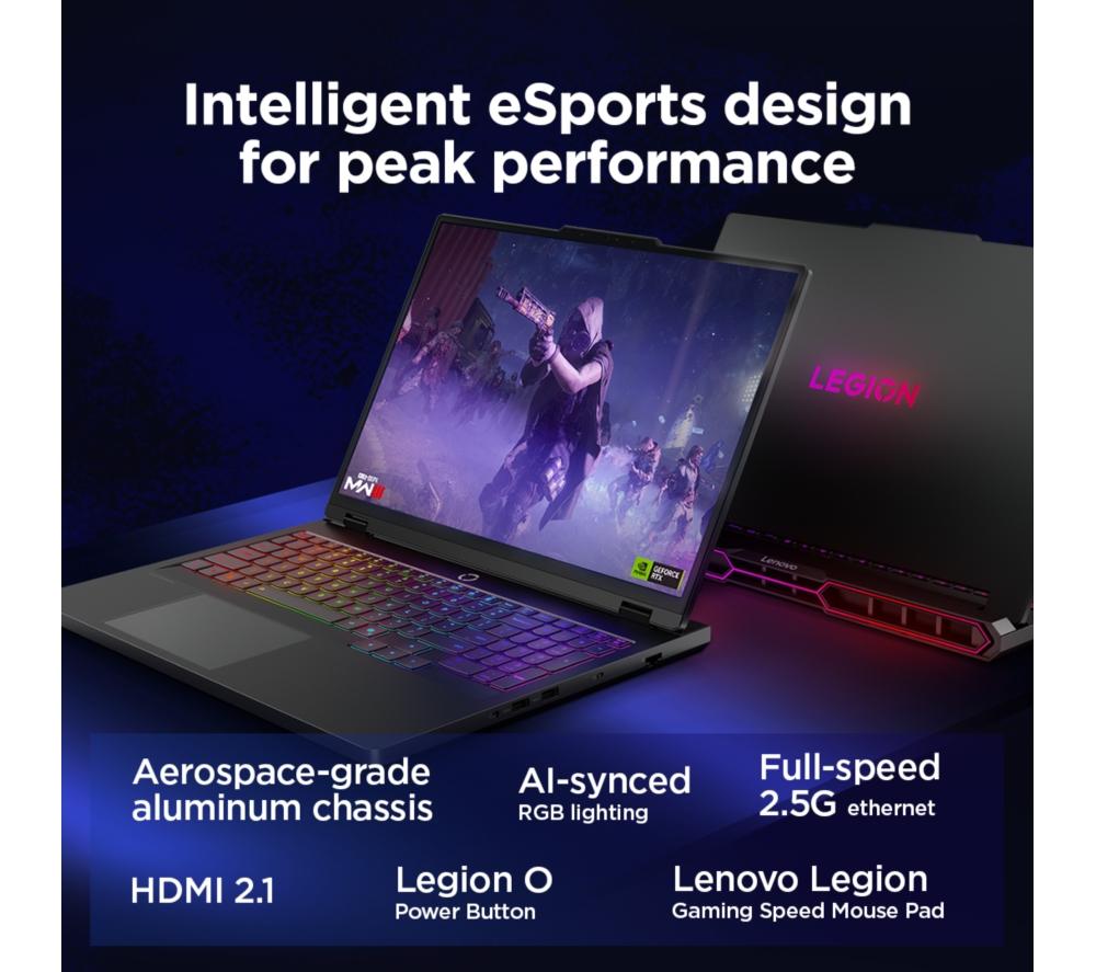 LENOVO Legion Pro 7 16" Gaming Laptop - Intel&reg; Core&trade; Ultra 9, RTX 5080, 2 TB SSD image number 9 of 16