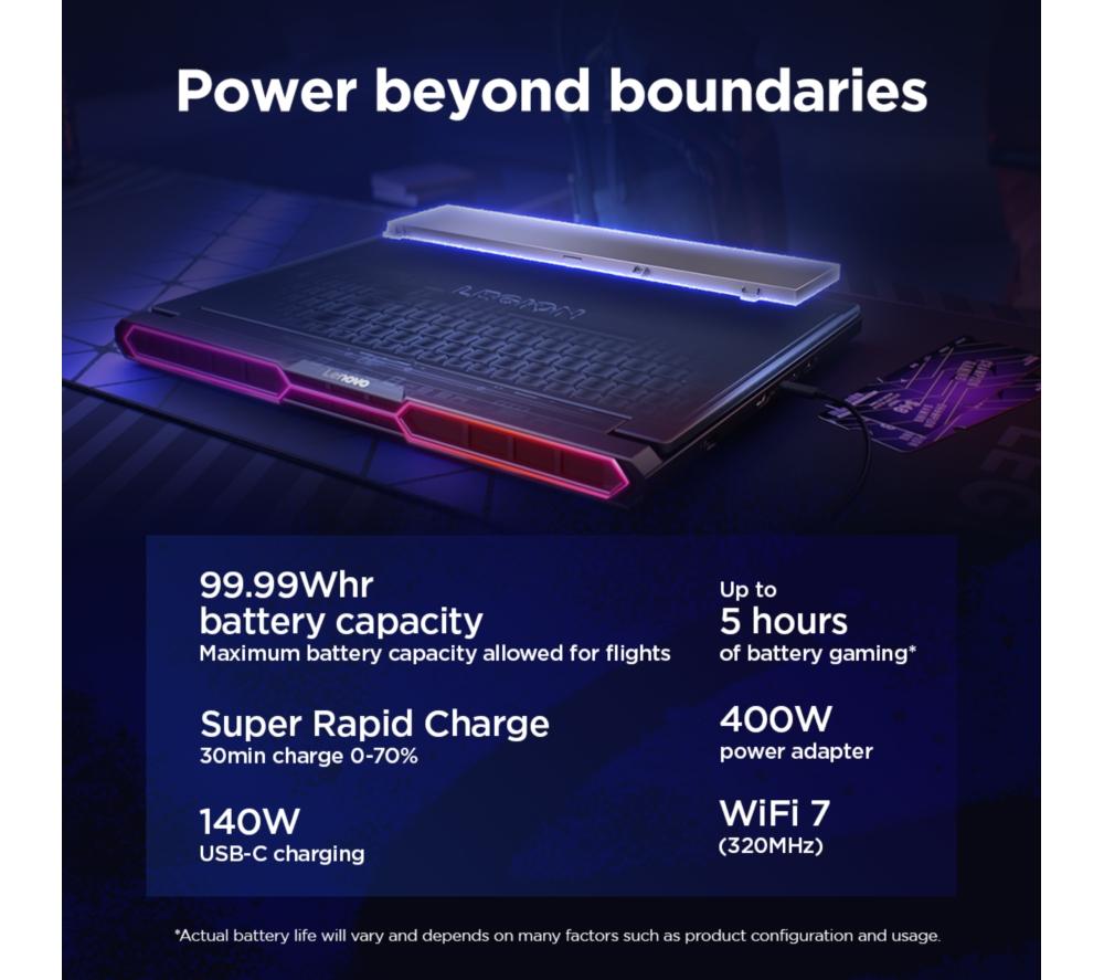 LENOVO Legion Pro 7 16" Gaming Laptop - Intel&reg; Core&trade; Ultra 9, RTX 5080, 2 TB SSD image number 14 of 19