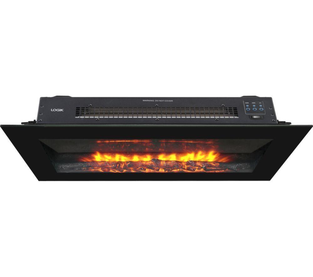 LOGIK L28WMEF25 Wall Mounted Electric Fireplace - Black image number 4 of 5
