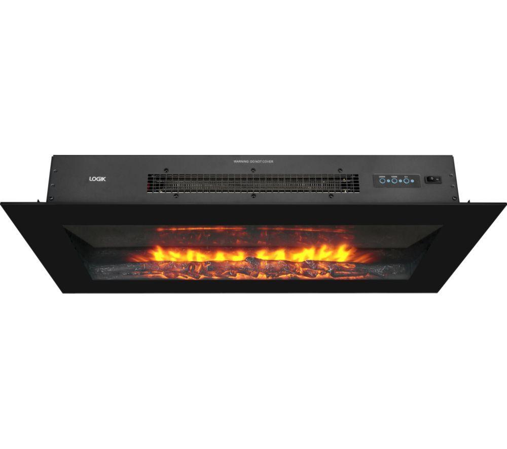 LOGIK L35WMEF25 Wall Mounted Electric Fireplace - Black image number 4 of 5