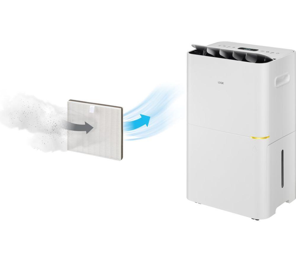LOGIK L25DHA25 Dehumidifier & Air Purifier - White image number 6 of 8