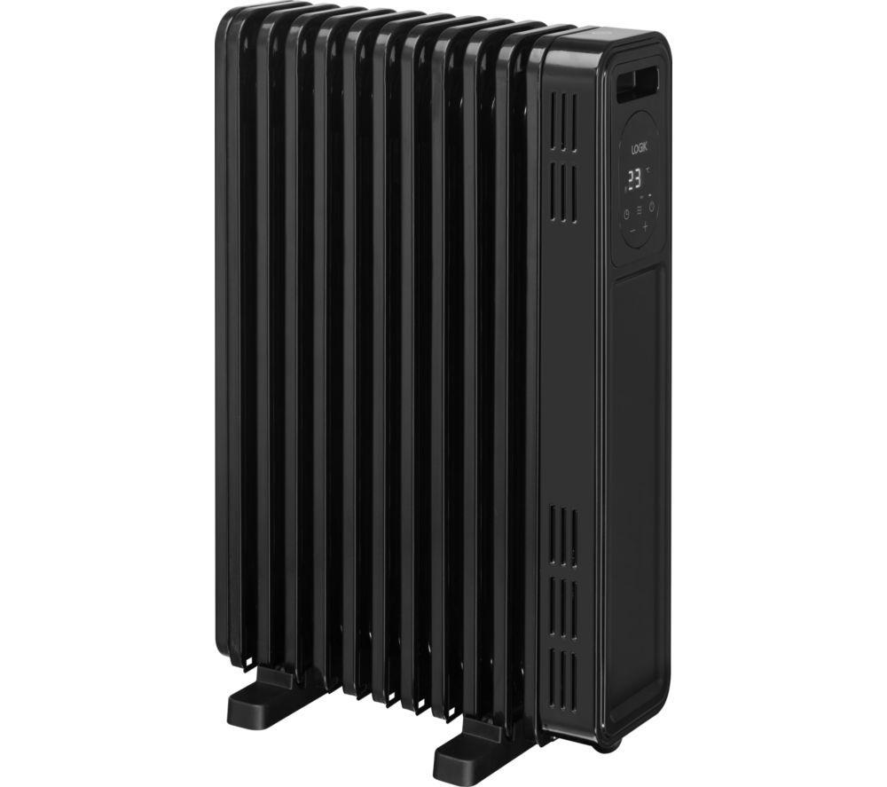 LOGIK L23DORB25 Portable Oil-Filled Radiator - Black image number 2 of 6