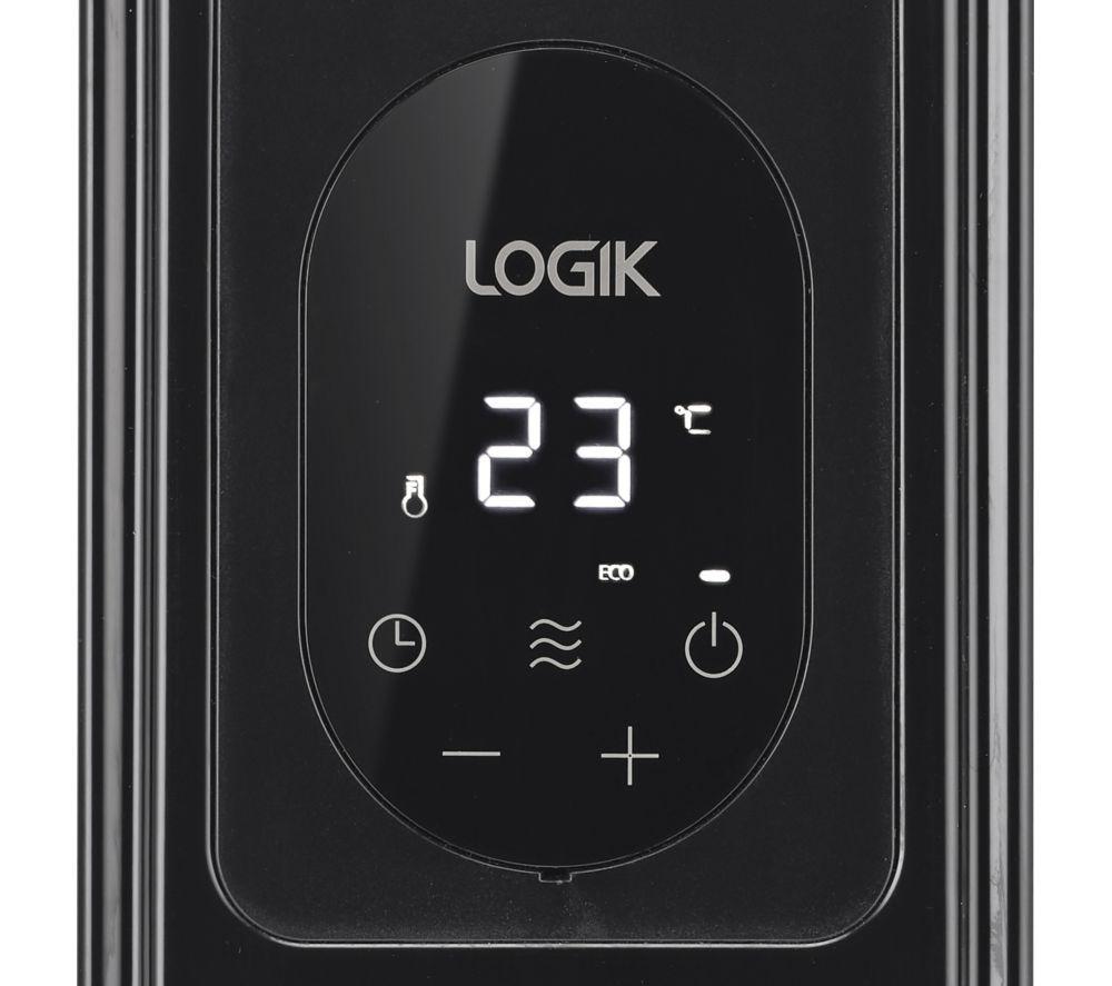 LOGIK L23DORB25 Portable Oil-Filled Radiator - Black image number 5 of 6