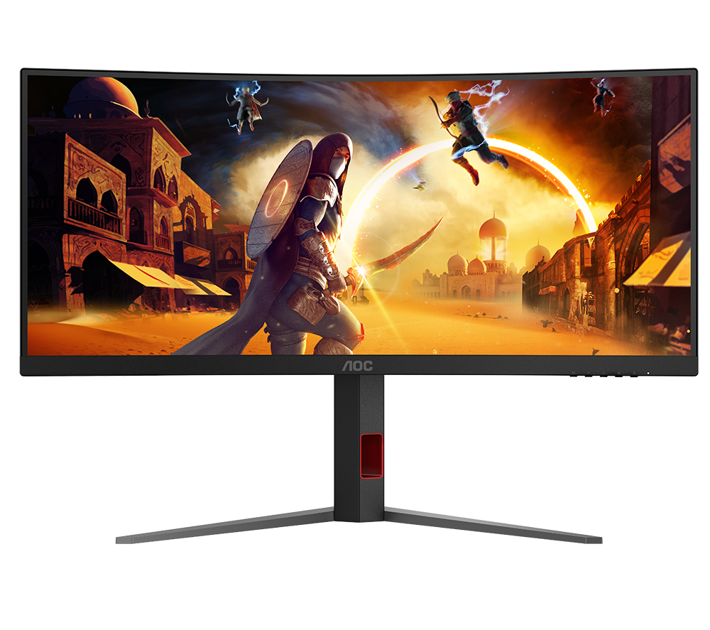 AOC CU34G4 Wide Quad HD 34" Curved VA Gaming Monitor - Black image number 6 of 10