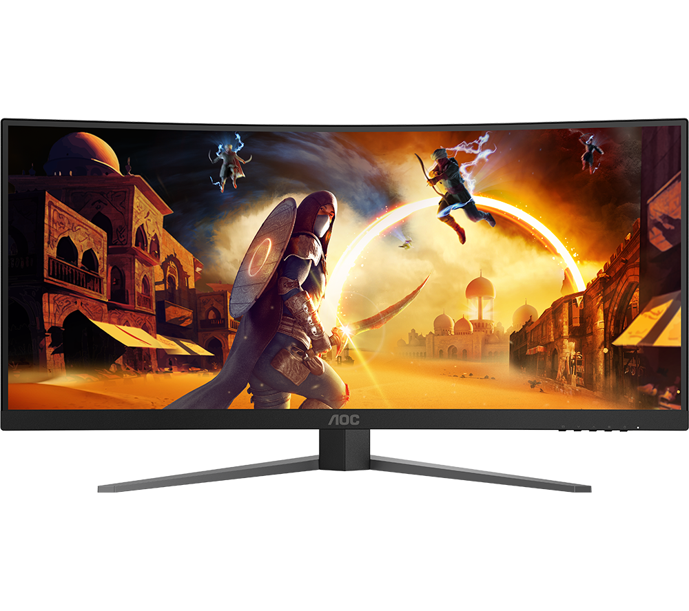 AOC CU34G4 Wide Quad HD 34" Curved VA Gaming Monitor - Black image number 7 of 10