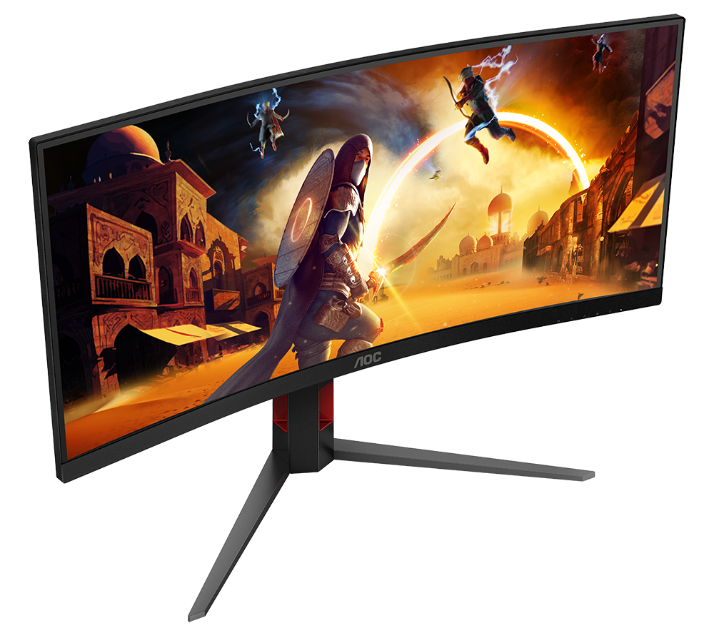 AOC CU34G4 Wide Quad HD 34" Curved VA Gaming Monitor - Black image number 8 of 10