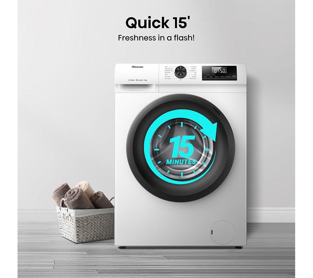 HISENSE 1 Series WF1Q9041BW 9 kg 1400 Spin Washing Machine - White image number 4 of 17