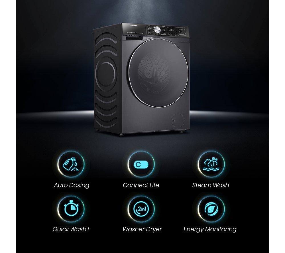 Hisense washing machine with Dryer 10.5/6Kg (WD5S1045BB) Inverter - Black