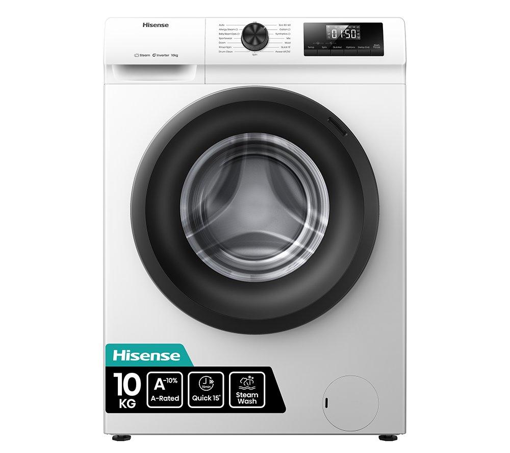 HISENSE 1 Series WF1Q1041BW 10 kg 1400 Spin Washing Machine – White, White