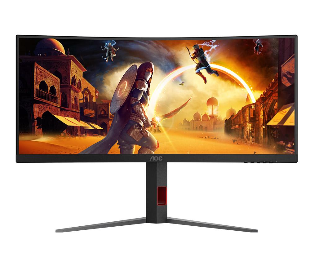AOC CU34G4Z Wide Quad HD 34" Curved VA Gaming Monitor - Black image number 5 of 9