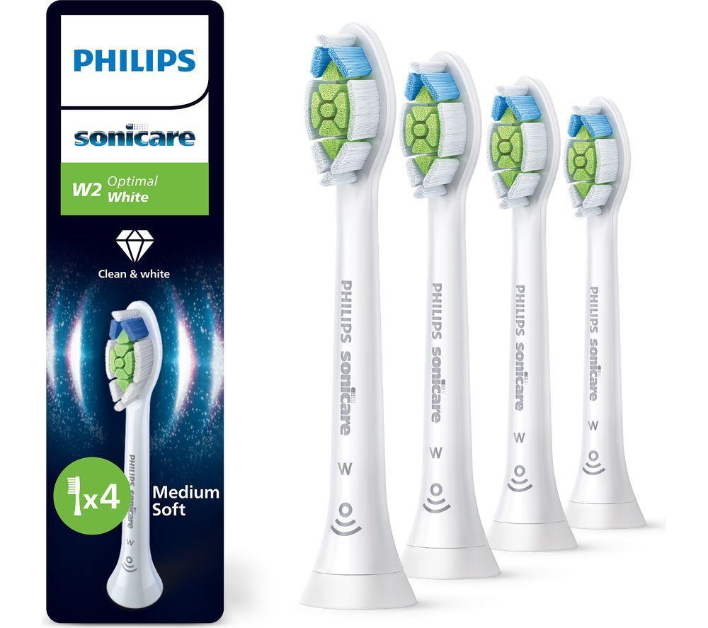 PHILIPS Sonicare HX6064/87 W2 Optimal White Toothbrush Heads - Pack of 4, White image number 2 of 2