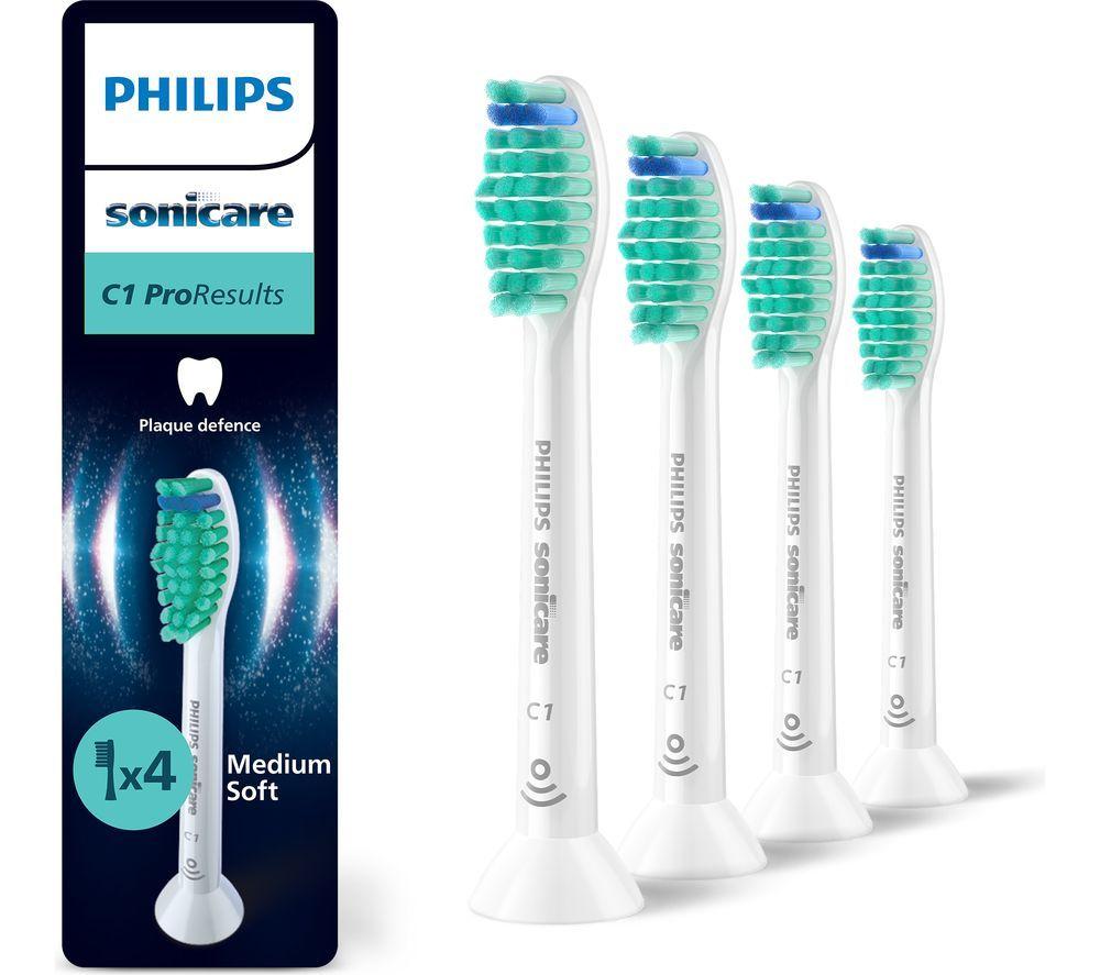 PHILIPS Sonicare HX6014/87 C1 ProResults Toothbrush Heads - Pack of 4, White image number 2 of 2