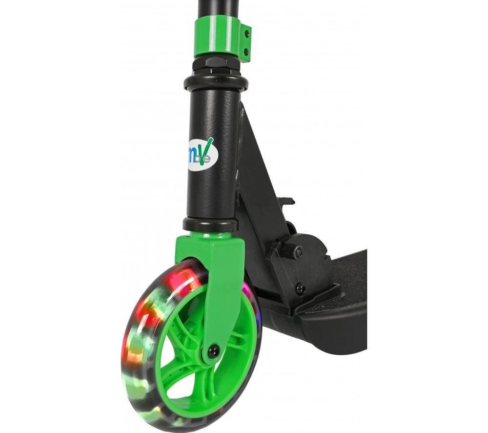 MOVE 120 Glow Electric Folding Kids&rsquo; Scooter - Black & Green image number 5 of 11