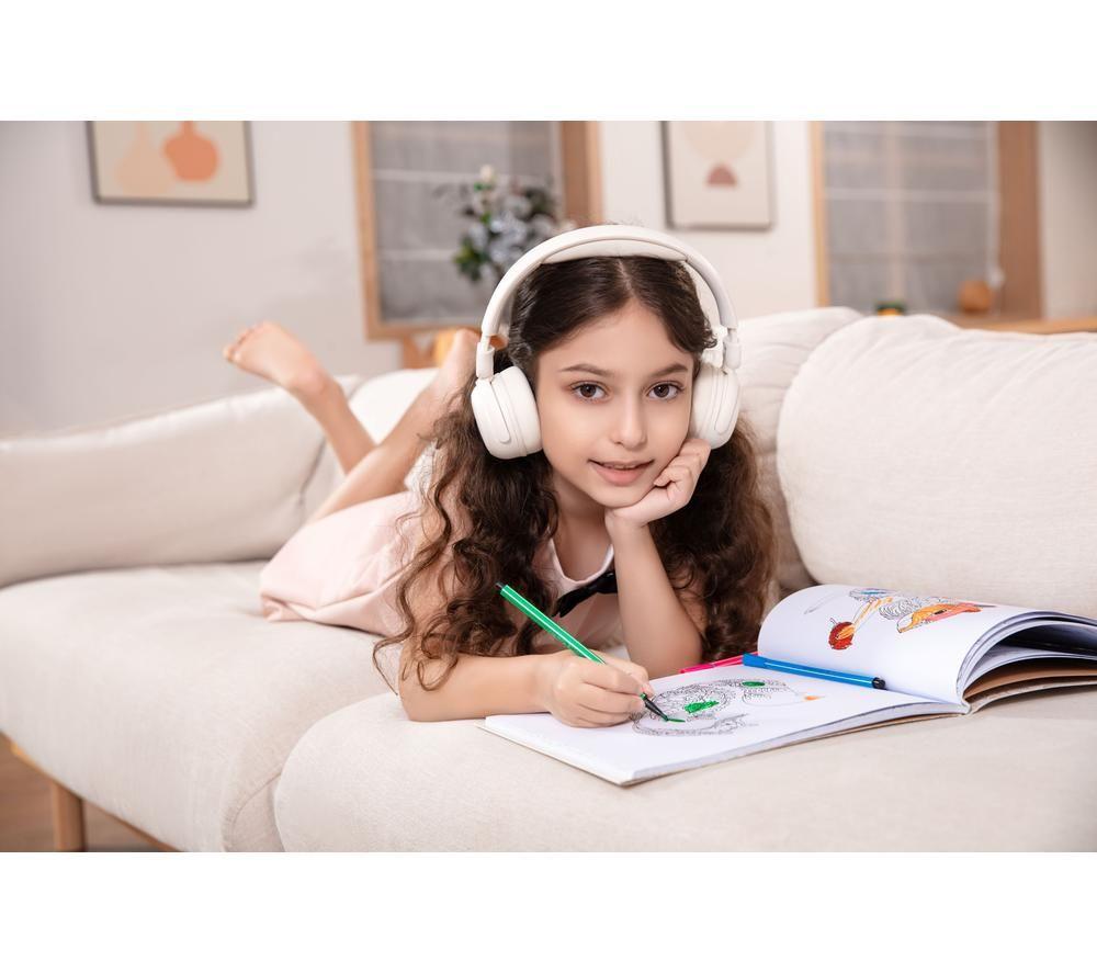 1MORE SonoFlow HQ20 Wireless Bluetooth Kids Headphones - White image number 2 of 5