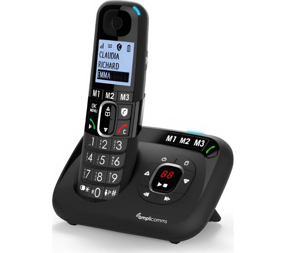 AMPLICOMMS BigTel 1583 Cordless Phone - Triple Phone, Black image number 3 of 6