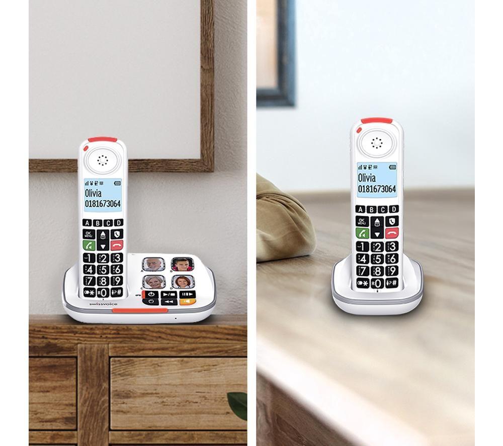 SWISSVOICE Xtra 2355 Duo Cordless Phone - Twin Handsets, White image number 5 of 5