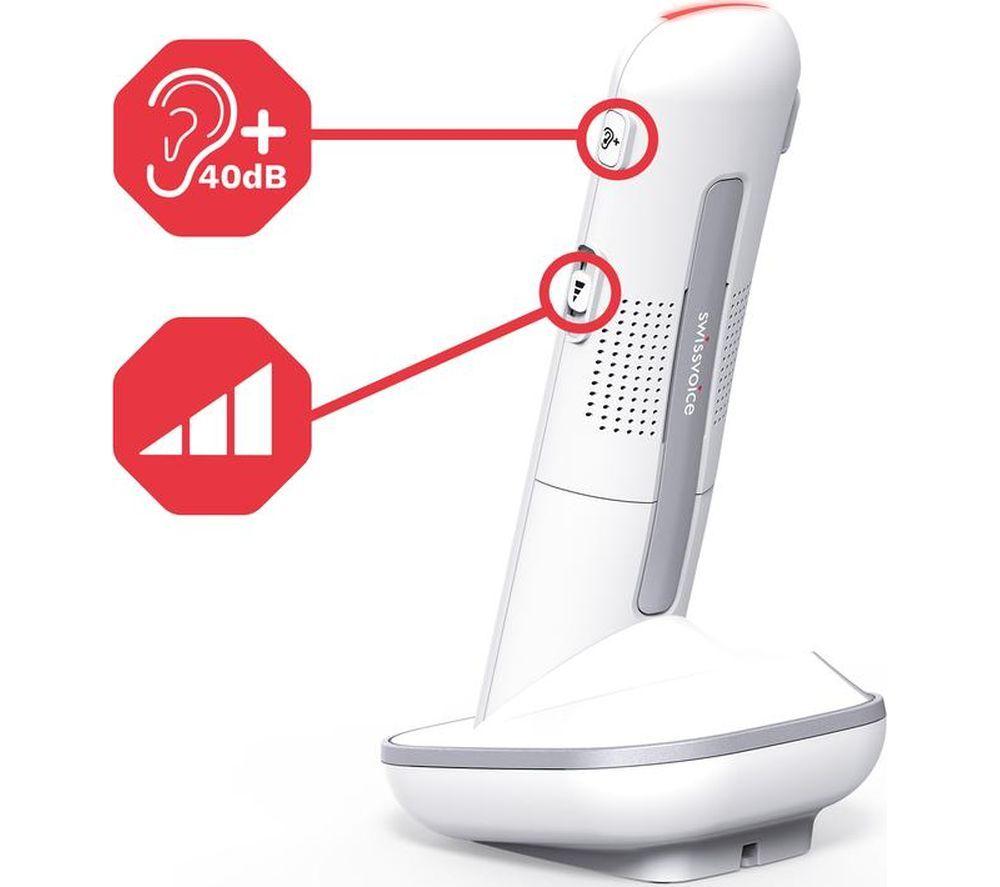SWISSVOICE Xtra 3355 Combo Home Phone - Twin Handsets, White image number 4 of 5