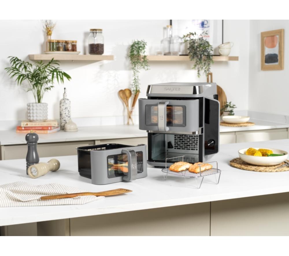 SALTER VertiCook View EK6661 9L Dual Air Fryer - Grey image number 5 of 8