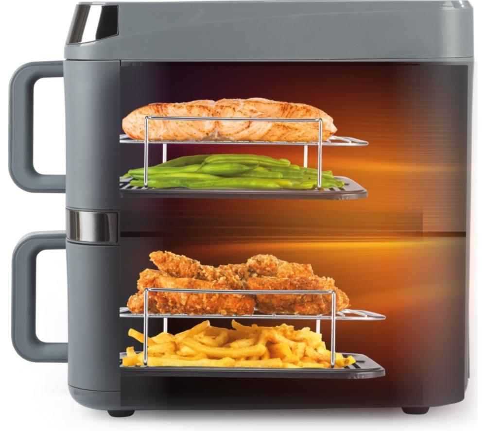SALTER VertiCook View EK6661 9L Dual Air Fryer - Grey image number 7 of 8