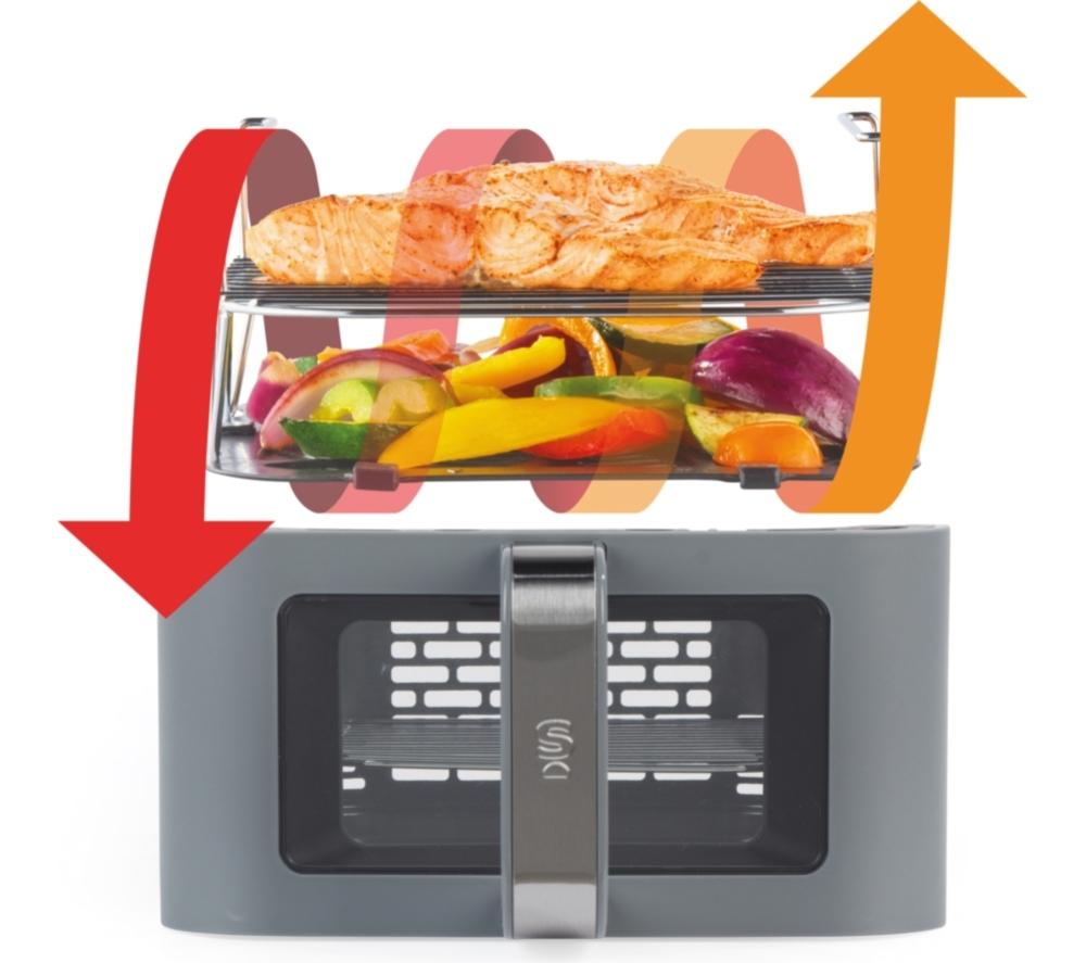SALTER VertiCook View EK6661 9L Dual Air Fryer - Grey image number 8 of 8