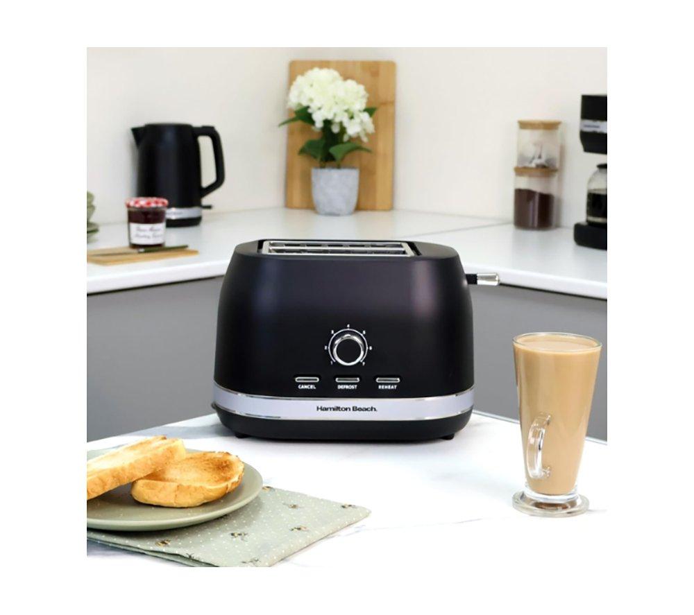 HAMILTON BEACH Ella Compact Solo Microwave, Electric Kettle & 2-Slice Toaster Set - Black image number 3 of 22