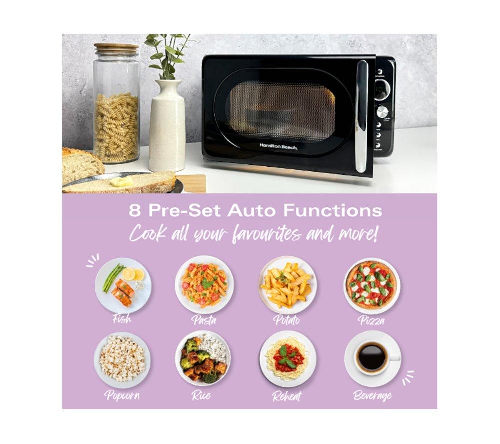 HAMILTON BEACH Ella Compact Solo Microwave, Electric Kettle & 2-Slice Toaster Set - Black image number 22 of 22
