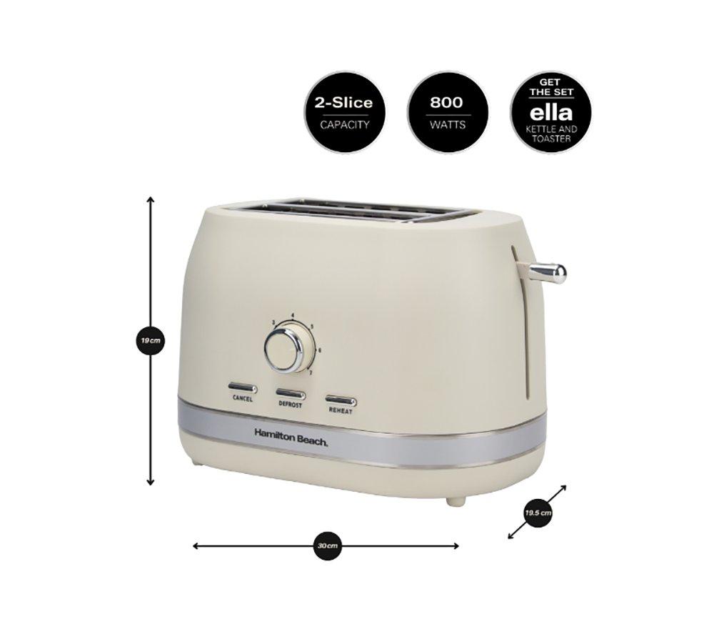 HAMILTON BEACH Ella Compact Solo Microwave, Electric Kettle & 2-Slice Toaster Set - Latte image number 7 of 21