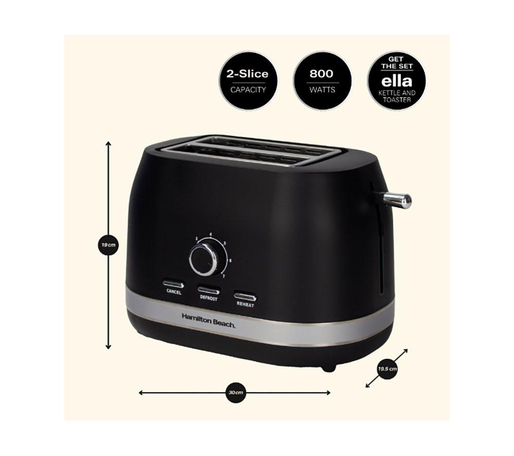 HAMILTON BEACH Ella HBELLAMB Jug Kettle & 2-Slice Toaster Bundle - Black image number 14 of 15