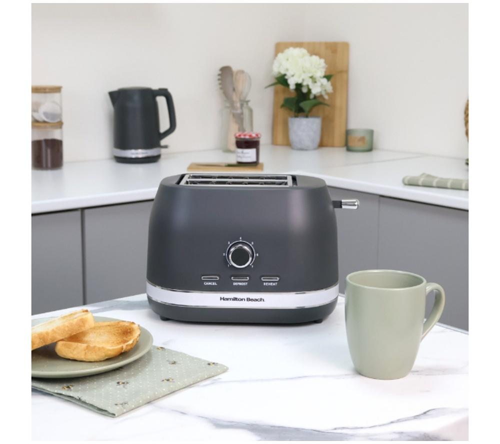 HAMILTON BEACH Ella HBELLAMCH Jug Kettle & 2-Slice Toaster Bundle - Charcoal image number 3 of 18