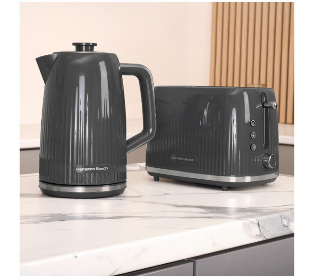 HAMILTON BEACH Miami HBMIACH Jug Kettle & 2-Slice Toaster Bundle - Charcoal Grey image number 2 of 7
