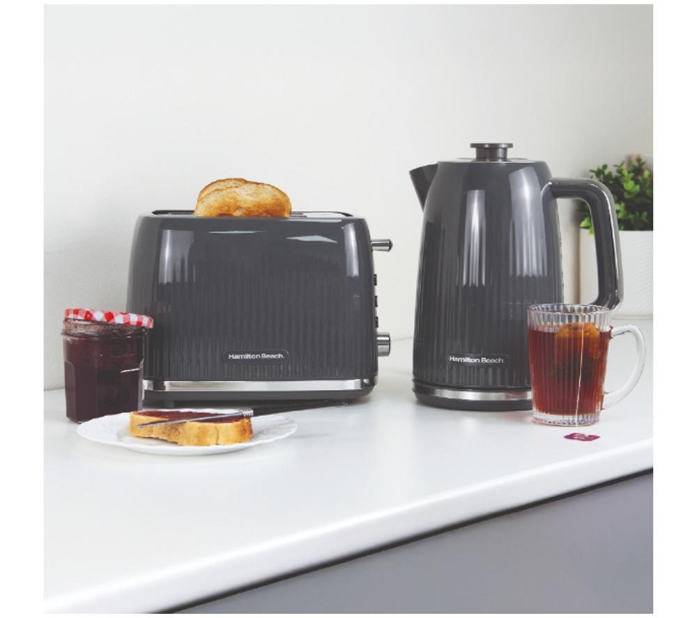 HAMILTON BEACH Miami HBMIACH Jug Kettle & 2-Slice Toaster Bundle - Charcoal Grey image number 3 of 7